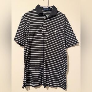 Polo Ralph Lauren Striped Polo Shirt XL Black White